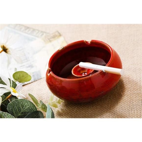 Ceramic Ashtray with Lids, Windproof,Cigarette Ashtray for Indoor or Outdoor Use - Picture 6 of 6